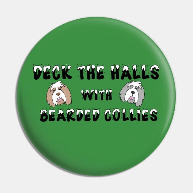 Bearded Collie Holiday Pin by novabee