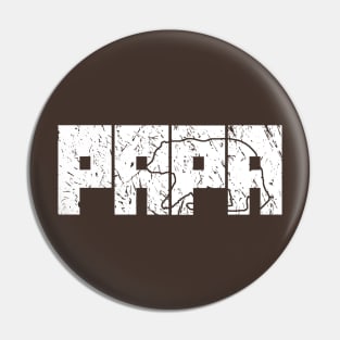 Papa Bear Vintage Graphic Design Pin