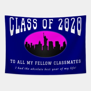 Class of 2020 - Blue, Pink and White Colors Tapestry