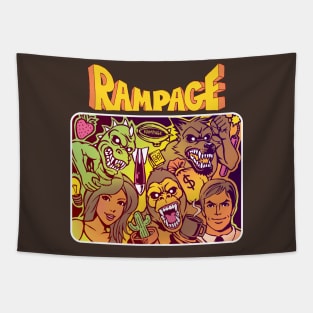 Classic Arcade Game Rampage Tapestry