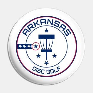 Arkansas Disc Golf State Flag Pin