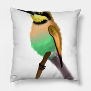 Cute Bee-Eater Drawing Pillow