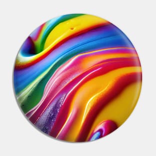 Liquid Colors Flowing Infinitely - Heavy Texture Swirling Thick Wet Paint - Abstract Inspirational Rainbow Drips #46 Pin