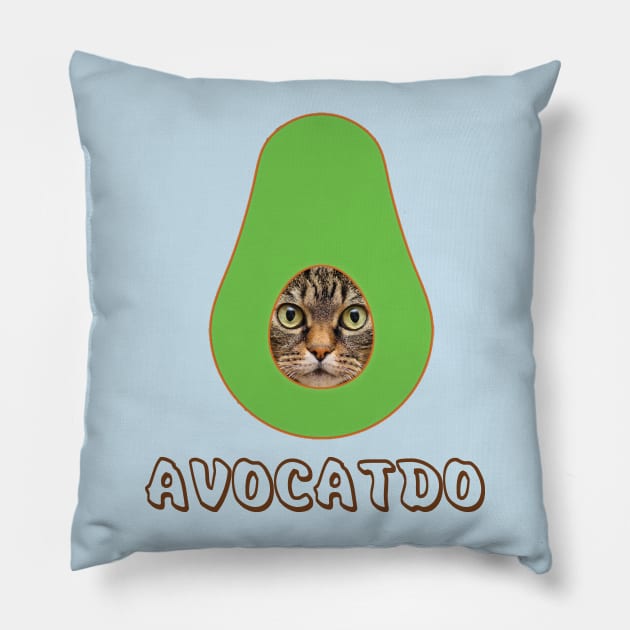 AvoCatDo Pillow by Alema Art