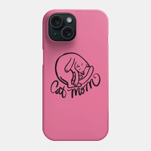 White cat Mom Phone Case