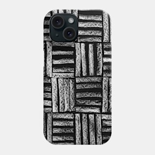 White and Black Minimal Lines - Abstract Charcoal Drawing Phone Case