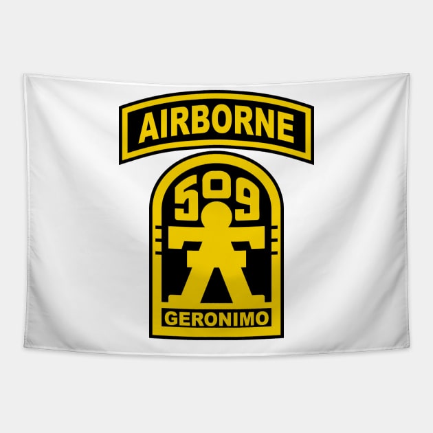 Mod.5 Geronimo 509th Airborne Parachute Infantry Tapestry by parashop