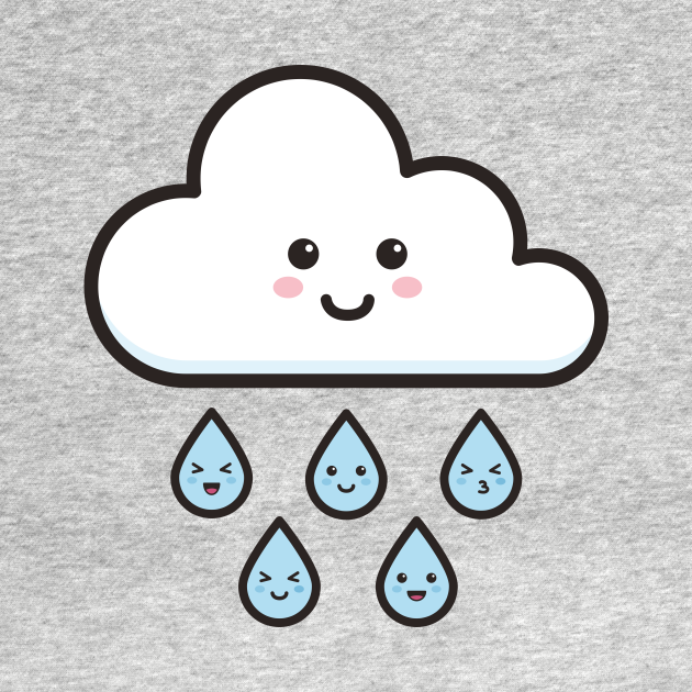 Discover Chubby Rain - Cloud - T-Shirt