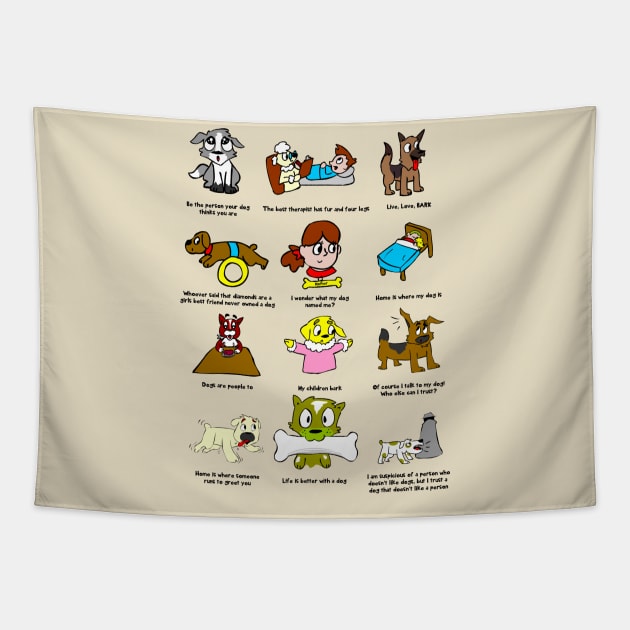 Barking mad Tapestry by PamperedPets