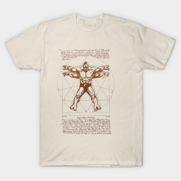 Vitruvian Kombater - Vitruvian Man - T-Shirt