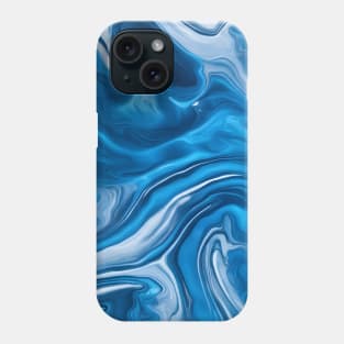 SKY BLUE LIQUID MARBLE DESIGN, PATTERN Phone Case