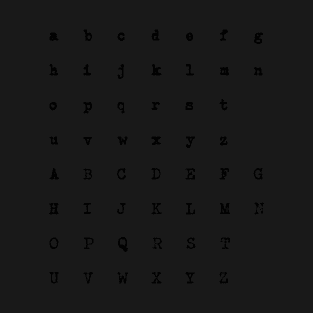 Retro Typewriter Letters Alphabet (Style 9) T-Shirt