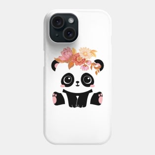 Flower Crown Panda Phone Case