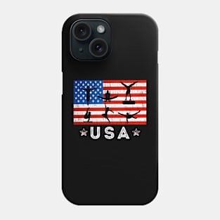 Patriotic Sports Gift American USA Flag Boys & Girls Gymnastics Phone Case