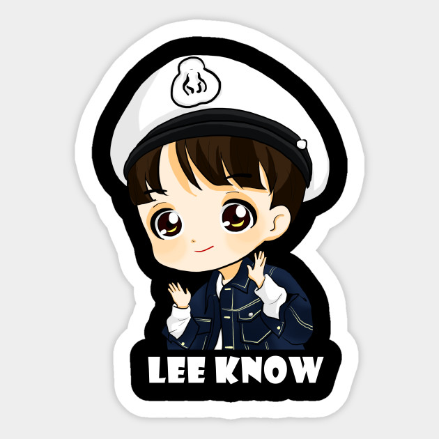 stray kids lee know chibi stray kids sticker teepublic