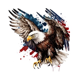 The American Eagle Watercolor design T-Shirt