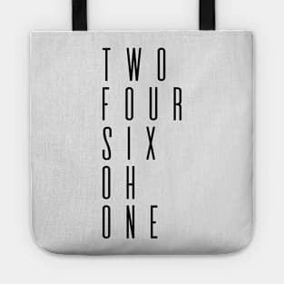 Two Four Six Oh One #2 Tote