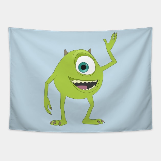 Mike Wazowski Tapestry by Megan Olivia