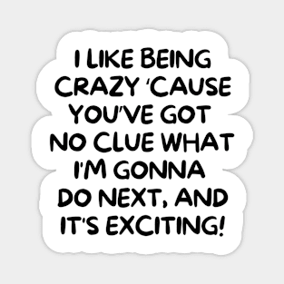 I like crazy! Magnet