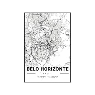 Belo Horizonte Light City Map T-Shirt