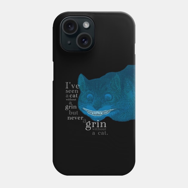 Cheshire Cat Grin Phone Case by Lyrical Parser