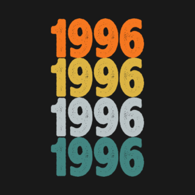Born in 1996 vintage birth year - 1996 - T-Shirt | TeePublic