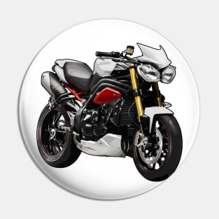 Triumph Street Triple Illustration Pin