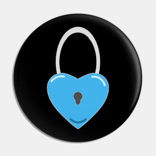 A blue love padlock for couple Pin