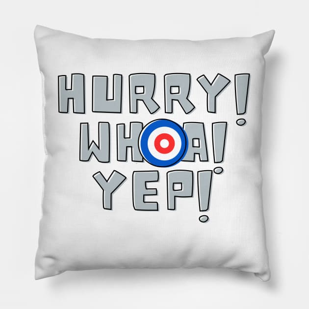 Funny Curling Curler Pillow by Little Duck Designs