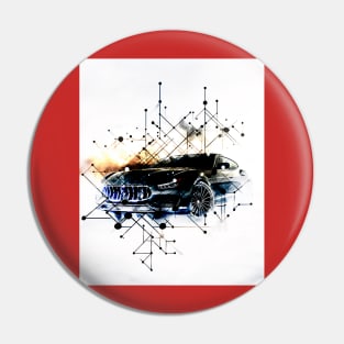 Abstract sport car Pin