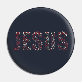 JESUS WITH FLOWERS Pin