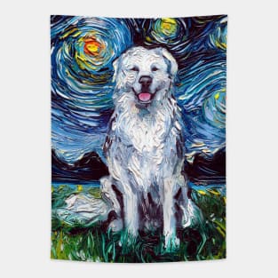 Great Pyrenees Night Tapestry