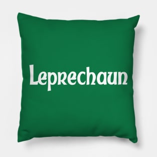 Leprechaun Typograhic Design Pillow