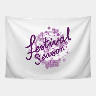 Festival Season Type Design Pinks & Purples Tapestry