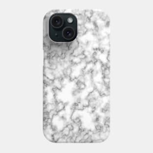 White Marble Black Veins Phone Case