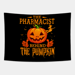 Mens The CHEF Behind The Pumpkin T shirt Funny Halloween T Shirt_PHARMACIST Tapestry