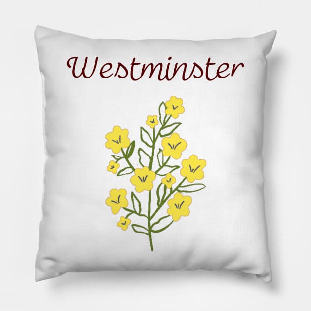 City Of Westminster Pillow by Booze & Letters