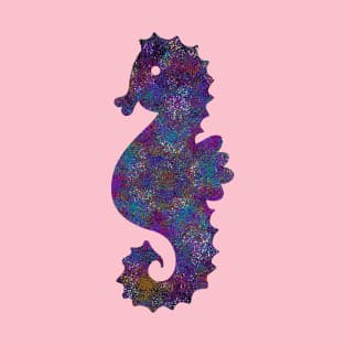 Glam Rainbow Metallic Seahorse T-Shirt