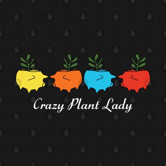 Crazy Plant Lady Pig Planter by FruitflyPie