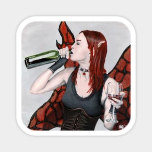 Fairytale Wine Lover Fantasy Artwork Magnet