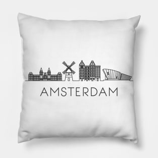 Amsterdam Skyline Pillow