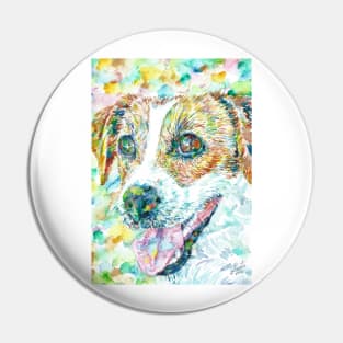 JACK RUSSELL TERRIER - watercolor portrait .1 Pin