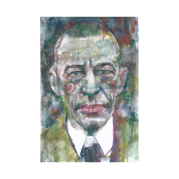 SERGEI RACHMANINOFF watercolor portrait.1 by lautir