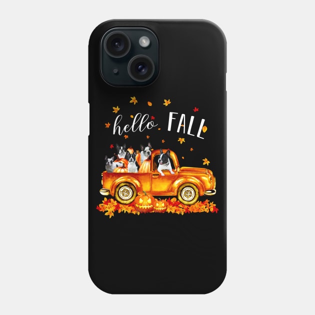 Frenchie Hello Fall - Frenchie In Car Pumpkin Halloween T-shirt Frenchie Autunm Gift Phone Case by kimmygoderteart