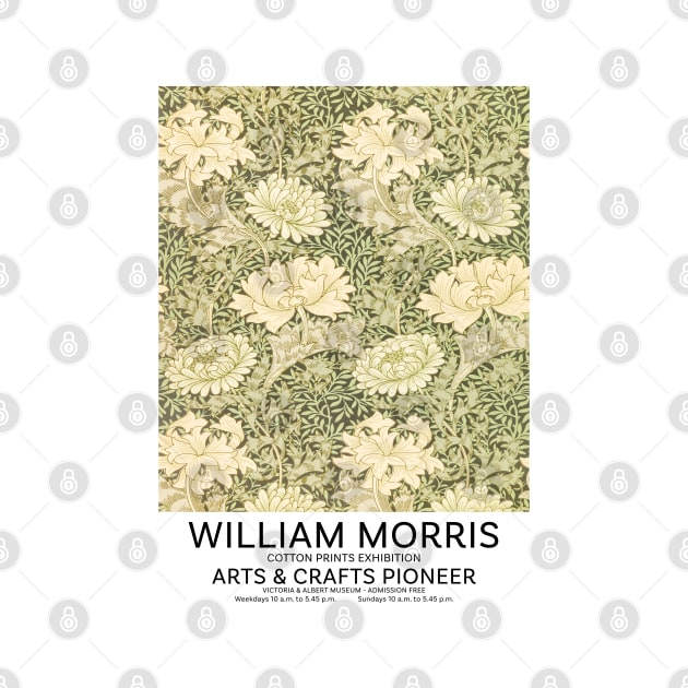 William Morris Textile Design, Exhibition Wall Art, Art Pattern by VanillaArt