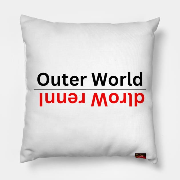 Outer World is a reflexion of our Inner World Pillow by TheSunGod designs 