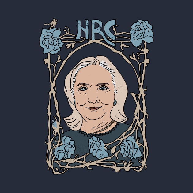 Hillary Clinton Art Nouveau Poster by Annelie