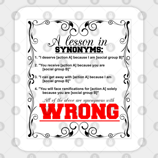 Synonym Lesson - Equality - Sticker