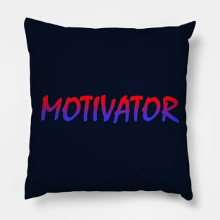 MOTIVATOR Red & Blue Pillow