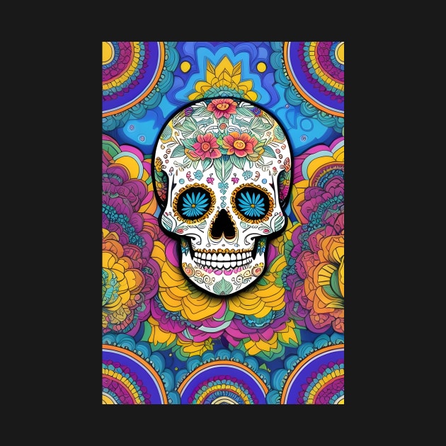 Mesmerizing Sugar Skull Art: A Touch of Mexican Magic by ImaginativeInkPOD